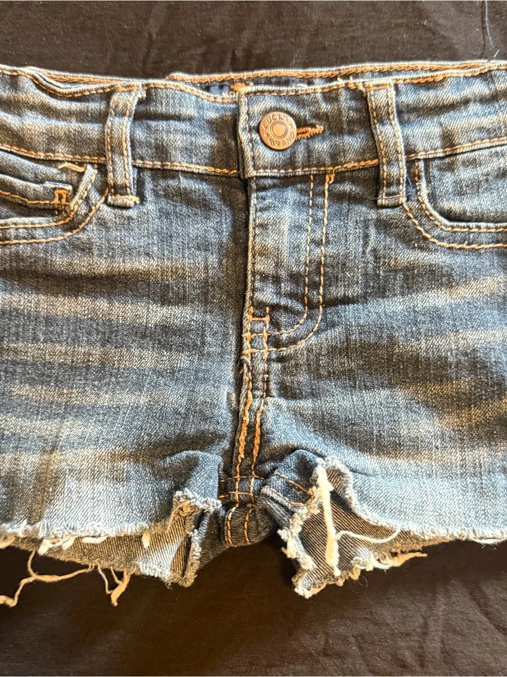 Lucky Brand Blue Distressed Denim Shorts